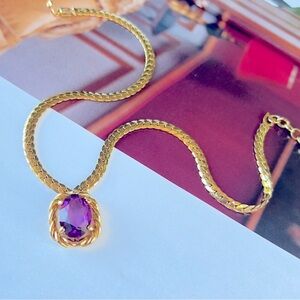 Dior vintage necklace in heartbeat purple EUC no flaws